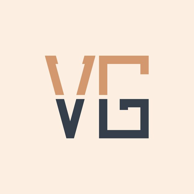 Diseño moderno del logotipo de la letra VG Diseño creativo y versátil del logotipo VG Adecuado para todas las empresas
