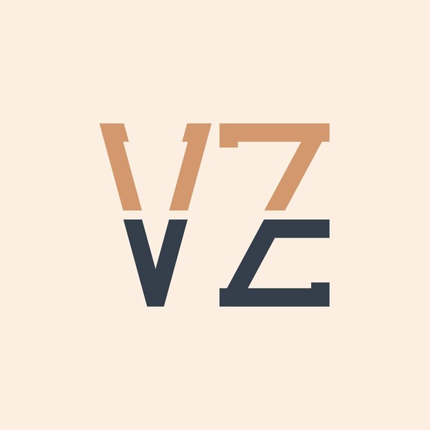 Diseño moderno del logotipo de la letra VZ Diseño creativo y versátil del logotipo VZ adecuado para todas las empresas