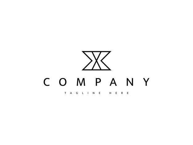 diseño moderno del logotipo de la letra X