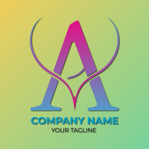 Diseño moderno de logotipo de letra A