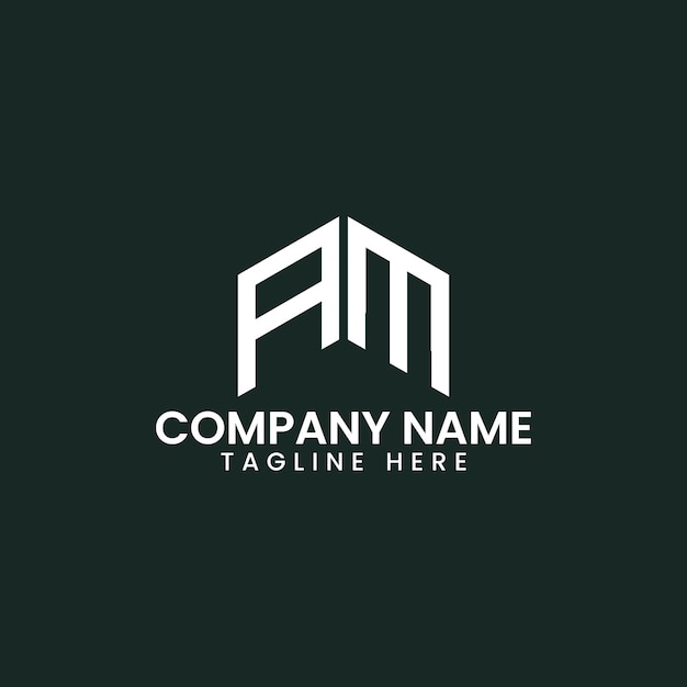 Diseño moderno del logotipo de las letras geométricas