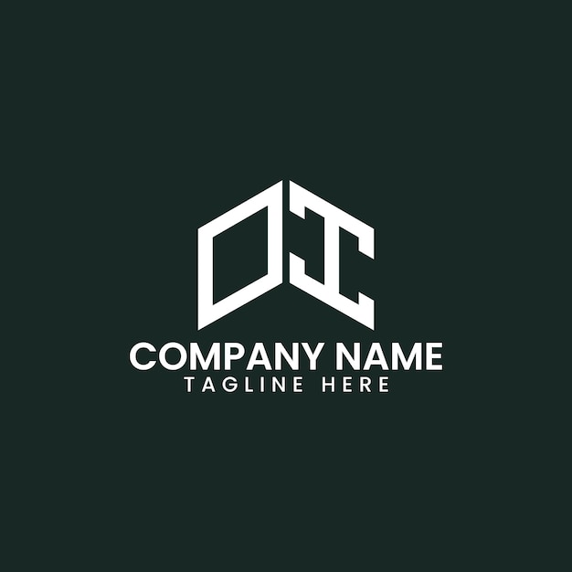 Diseño moderno del logotipo de las letras geométricas