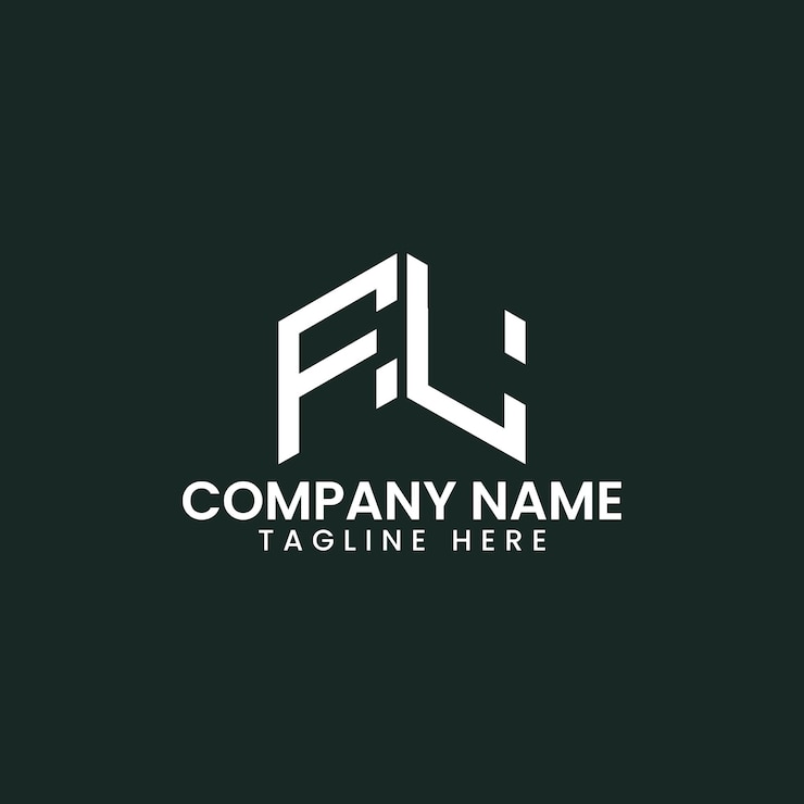 Vector diseño moderno del logotipo de las letras geométricas