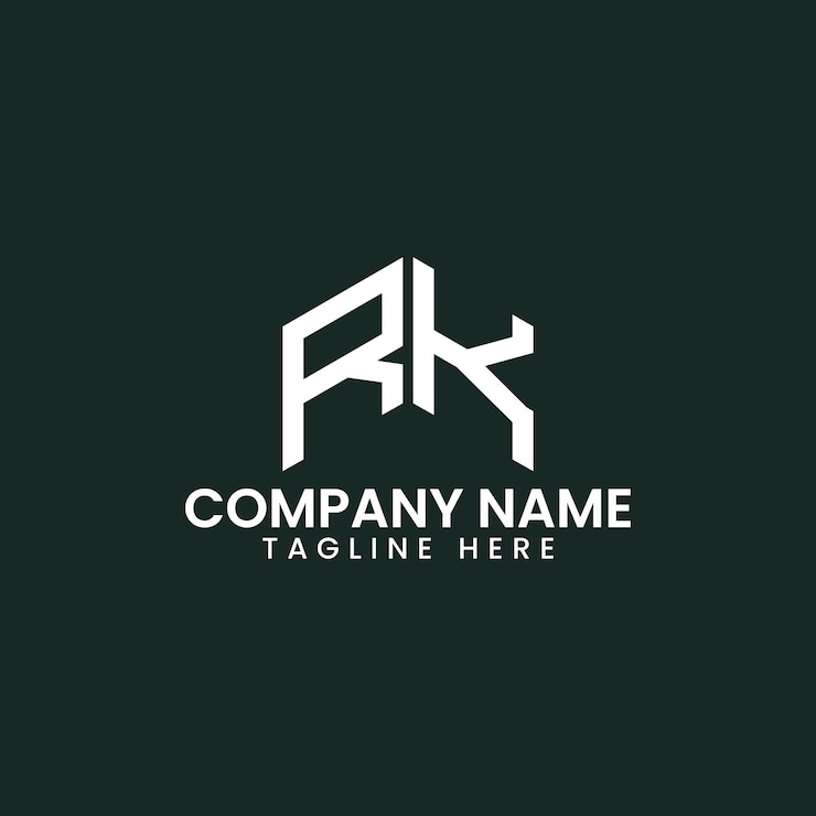 Vector diseño moderno del logotipo de las letras geométricas