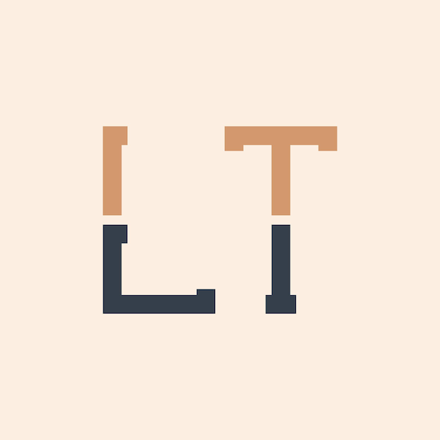 Diseño moderno del logotipo de las letras LT Diseño creativo y versátil del logotipo LT Adecuado para todas las empresas