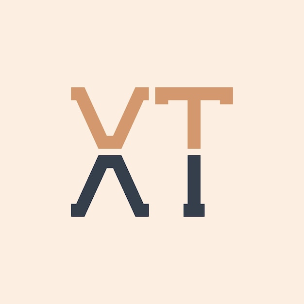 Diseño moderno de logotipo de letras XT Diseño creativo y versátil de logotipo XT adecuado para todas las empresas