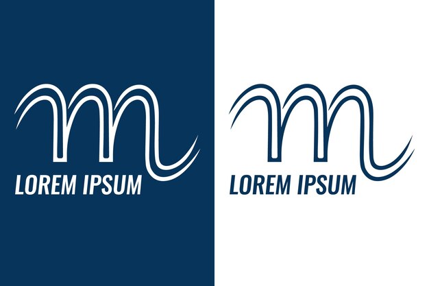 Diseño moderno del logotipo de M Wave