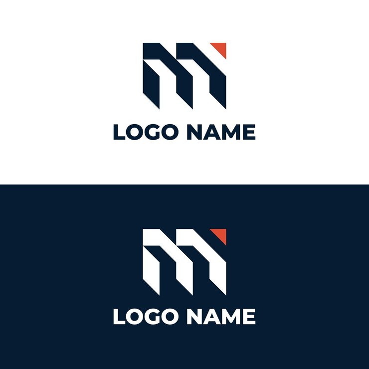Vector diseño moderno del logotipo de mm