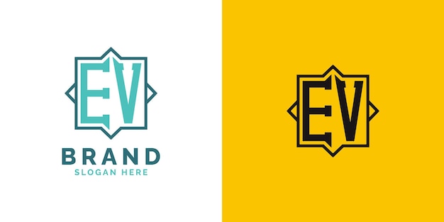 El diseño moderno del logotipo del monograma EV, la letra inicial del logotipo EV, la marca versátil, adecuada para cualquier marca.