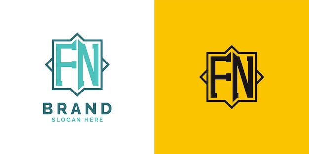 Diseño moderno del logotipo del monograma inicial de la letra FN Logotipo versátil de marca adecuado para cualquier marca