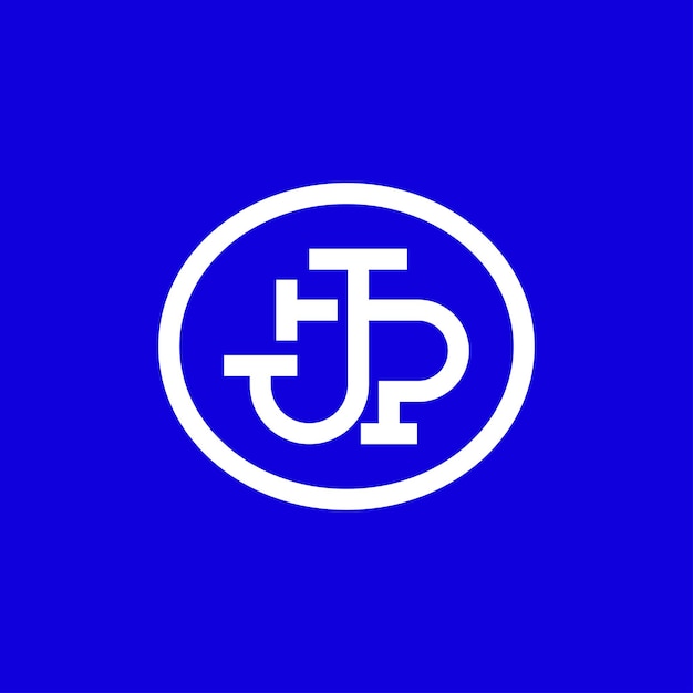 Vector diseño moderno del logotipo del monograma jp