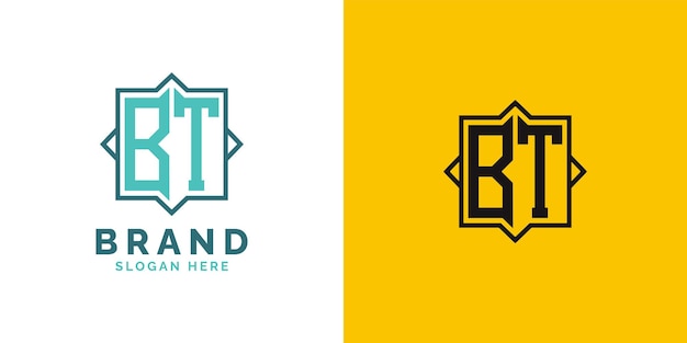Diseño moderno del logotipo del monograma de la letra inicial del logotipo de BT Marca versátil adecuada para cualquier marca