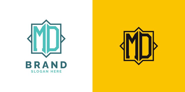 Vector diseño moderno de logotipo de monograma letra inicial logotipo de md marca versátil adecuado para cualquier marca