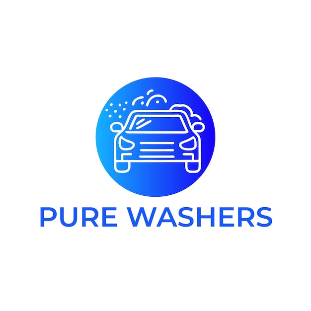 Diseño moderno del logotipo del negocio de lavado de coches