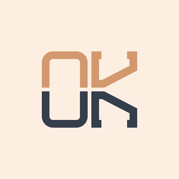 Diseño moderno del logotipo de OK Letters Creativo y versátil Diseño del logotipo OK adecuado para todas las empresas