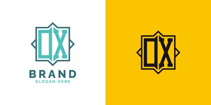 Vector diseño moderno del logotipo ox monograma letra inicial ox logotipo versátil branding adecuado para cualquier marca