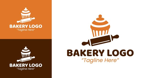 Diseño moderno del logotipo de la panadería con aspecto profesional para la marca de pastelería y panadería