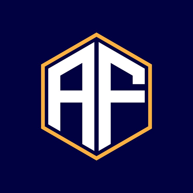 Vector diseño moderno del logotipo del polígono