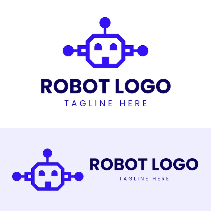 Diseño moderno del logotipo del robot