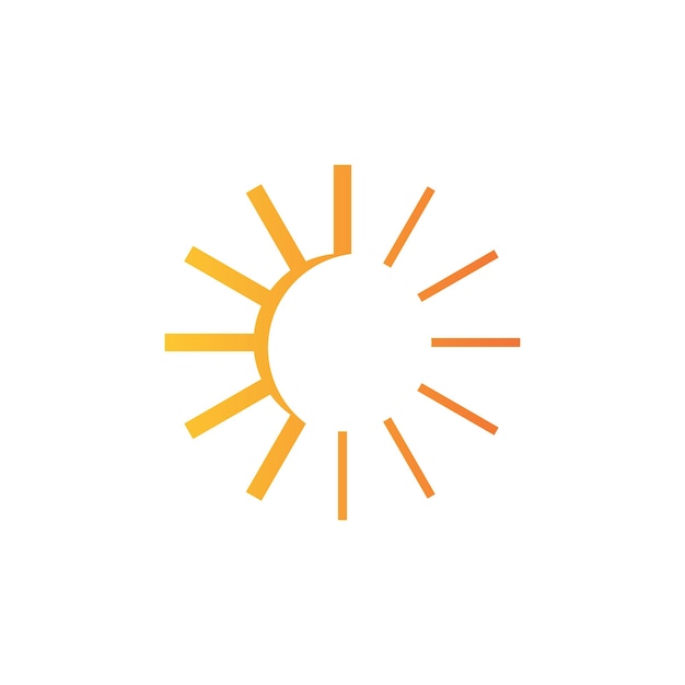Diseño moderno del logotipo del sol Premium Vector
