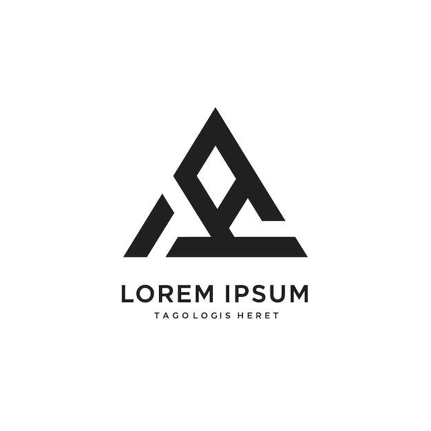 Diseño moderno del logotipo del triángulo