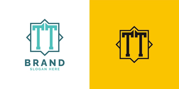 El diseño moderno del logotipo de TT Monogram, la letra inicial del logotipo TT, la marca versátil, adecuada para cualquier marca.