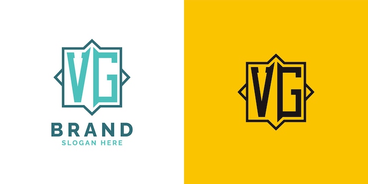 Vector diseño moderno del logotipo vg monograma letra inicial vg logotipo versátil branding adecuado para cualquier marca