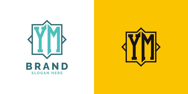 Vector el diseño moderno del logotipo de ym monogram, la letra inicial del logotipo ym, la marca versátil, adecuada para cualquier marca.