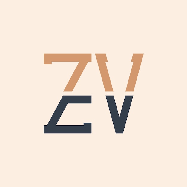 Diseño moderno del logotipo de ZV Creativo y versátil Diseño del logotipio de ZV adecuado para todas las empresas