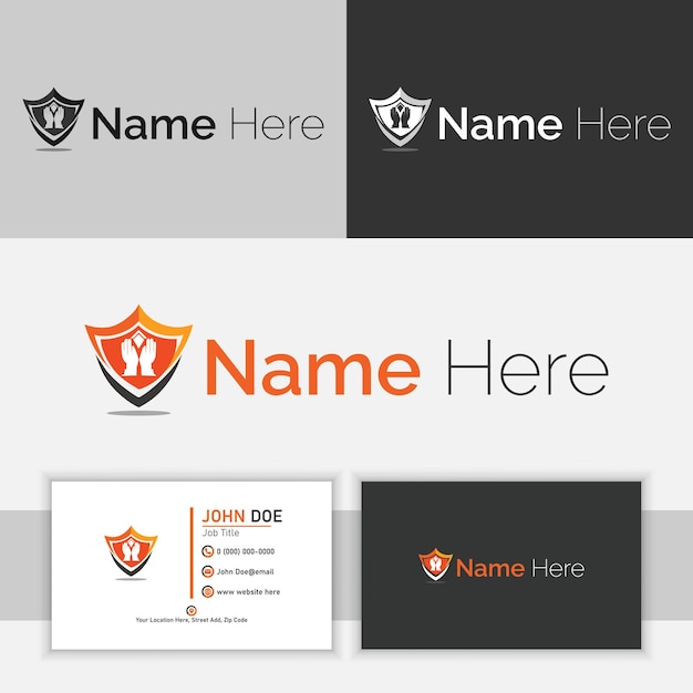 Diseño moderno de logotipos de seguridad para negocios y marcas