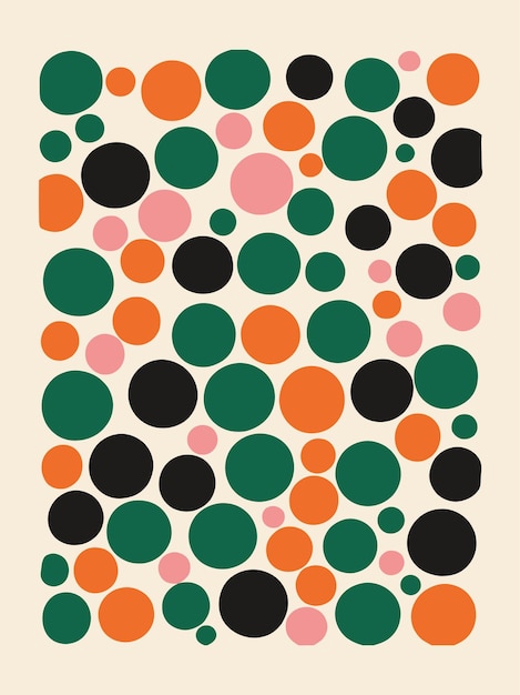 Diseño moderno de mediados de siglo Impresión artística colorida Idea de patrón de tela