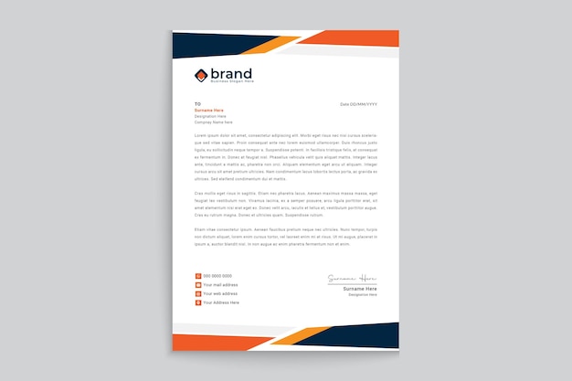 Diseño moderno con membrete
