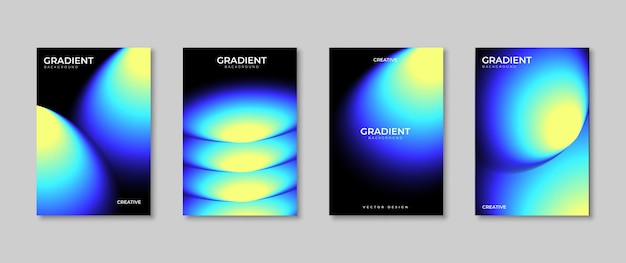 Diseño moderno y minimalista de póster o portada con gradiente