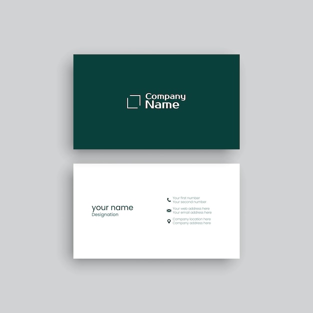 Diseño moderno y minimalista de tarjetas de visita