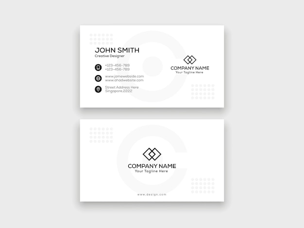 Diseño moderno y minimalista de tarjetas de visita