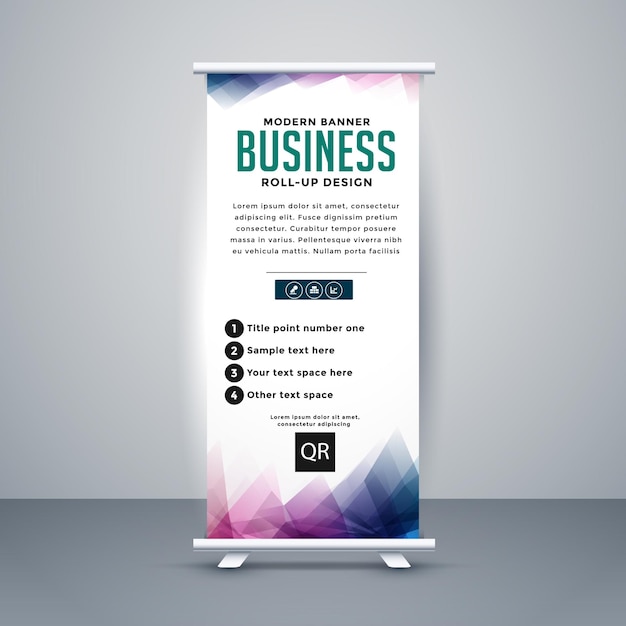 Diseño moderno de pancartas comerciales enrollables