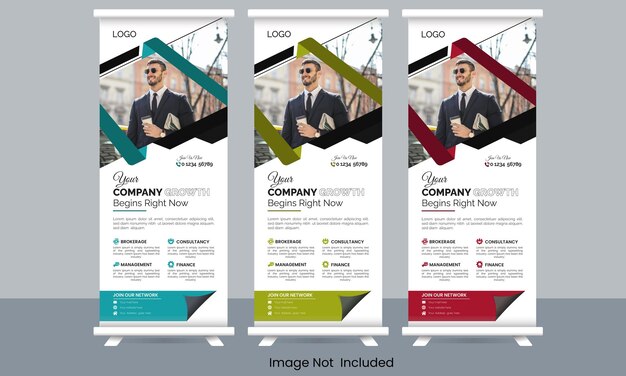 Diseño moderno de pancartas enrollables