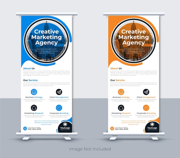 Diseño moderno de pancartas enrollables