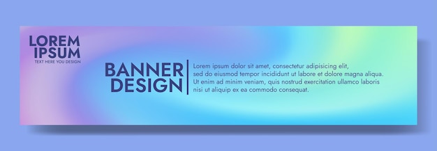 Diseño moderno de pancartas con un fondo de arco iris pastel
