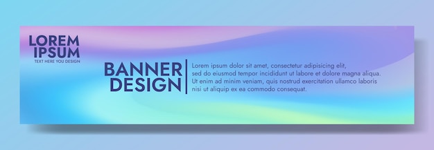 Diseño moderno de pancartas con un fondo holográfico