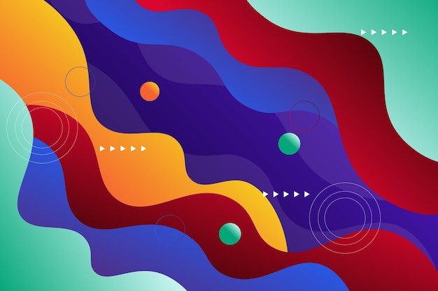 Diseño moderno de pancartas de negocios geométricas azules y rojas Diseño de pancartas creativas con onda y círculo