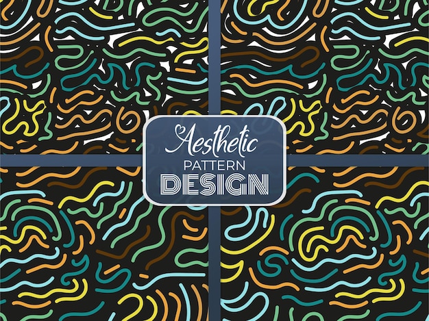 Diseño moderno de patrones vectoriales decorativos geométricos sin costuras