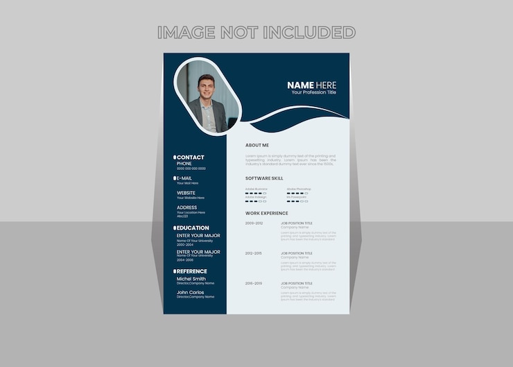 Diseño moderno de plantilla de cv