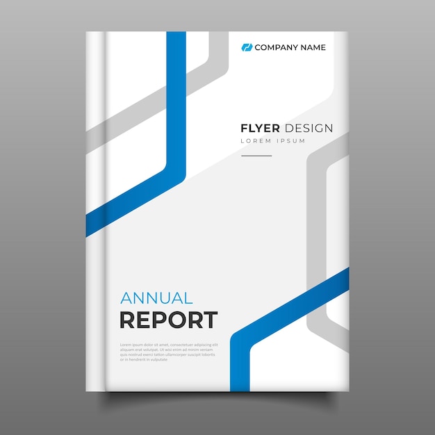 diseño moderno de la plantilla de la portada del informe anual