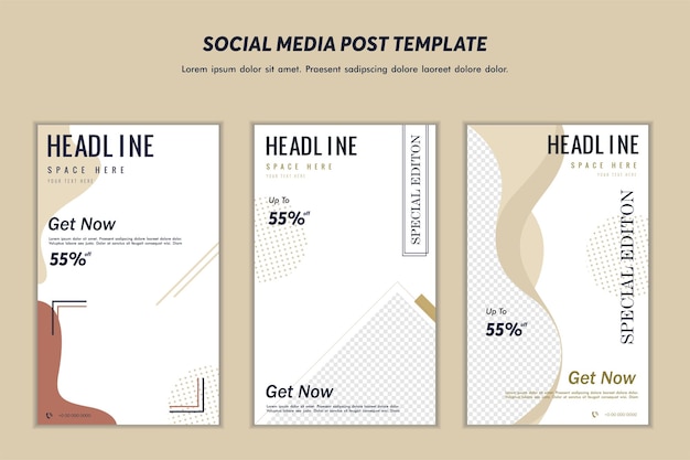 Diseño moderno de plantilla de publicación en redes sociales para marketing digital en línea o plantilla de marketing de carteles