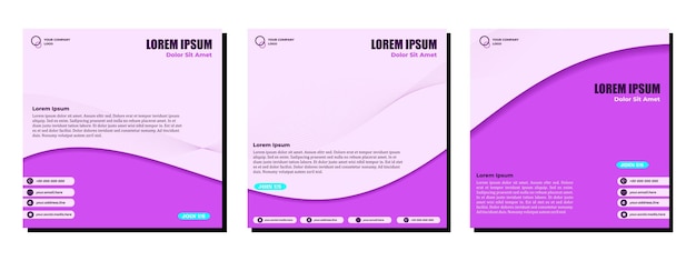 Diseño moderno de plantilla de publicaciones en redes sociales para marketing digital en línea