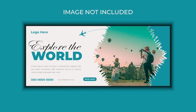 Diseño moderno de plantillas de pancartas web de viajes
