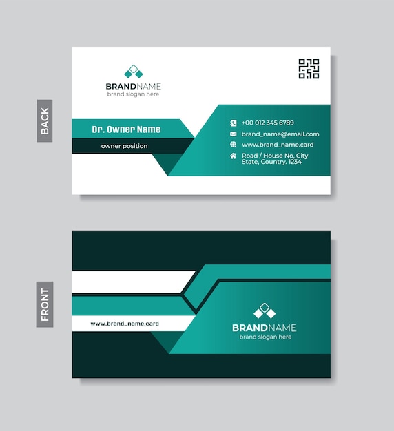 Diseño moderno de plantillas de tarjetas de visita para uso comercial y multiparo
