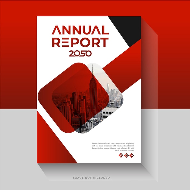 diseño moderno de la portada del informe anual de las empresas