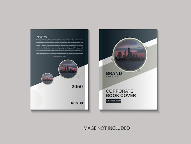 Diseño moderno de portadas corporativas con ilustraciones de paisajes urbanos